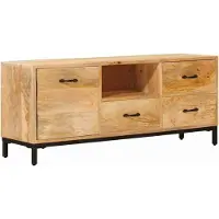 vidaXL Support TV brun 110 x 30 x 46 cm bois massif mangue