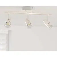 vidaXL Spot de plafond avec projecteurs, nickel, 36,5 x 10 x 12,5 cm, métal