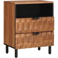 vidaXL Cabinet de chevet Marron 50 x 33 x 60 cm Bois de mangue massif