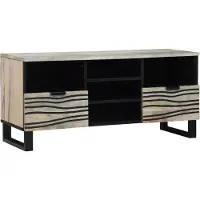 vidaXL : Meuble TV, 100 x 33 x 46 cm, blanc, fabriqué en panneaux de particules