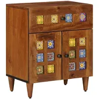vidaXL Cabinet de chevet Marron 50 x 33 x 60 cm Bois de mangue massif