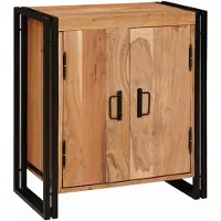 vidaXL Cabinet de chevet Marron 38 x 33 x 58 cm Bois d'acacia massif