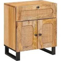 vidaXL Cabinet de chevet Naturel 50 x 33 x 60 cm Bois de mangue massif