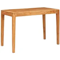 vidaXL Table de salle à manger, 110 x 55 x 76 cm, bois massif d'acacia, couleur marron, forme rectangulaire