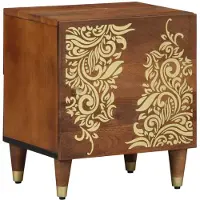 vidaXL Cabinet de chevet marron miel 40 x 33 x 46 cm