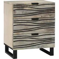vidaXL Cabinet de chevet avec tiroir Blanc et noir 50 x 33 x 60 cm