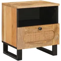 vidaXL Cabinet de chevet Naturel 40 x 33 x 46 cm Bois de mangue massif