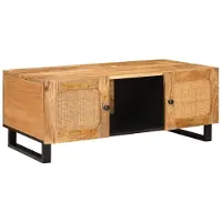 vidaXL Table basse en chêne Artisan 100 x 54 x 40 cm en bois massif de mangue