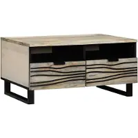 vidaXL Table basse blanche 80 x 54 x 40 cm en aggloméré