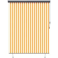 vidaXL : Rouleau blanc et orange, dimensions 220 x 250 cm, tissu et aluminium
