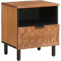 vidaXL Cabinet de chevet Marron 40 x 33 x 46 cm Bois de mangue massif