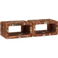 vidaXL Tables de chevet 45 x 30 x 24 cm bois de récupération massif