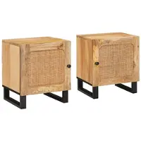 vidaXL Cabinet de chevet 2 pcs Naturel 40 x 33,5 x 46 cm