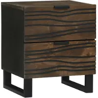vidaXL Cabinet de chevet Noyer 40 x 33 x 46 cm bois de manguier massif