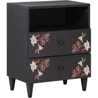 vidaXL Table de chevet avec tiroir Multicolore 50 x 33 x 60 cm