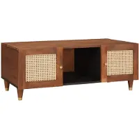 vidaXL Table basse 100 x 54 x 40 cm en bois massif de manguier
