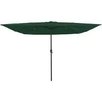 vidaXL Parasol de jardin vert 295 x 295 x 245 cm polyester et acier