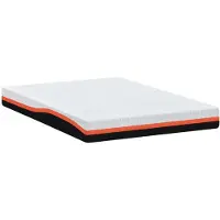 vidaXL Matelas blanc et noir 140 x 200 cm Tissu jacquard