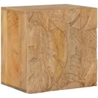 vidaXL Table de chevet faite main Marron Teck 40x30x40 cm