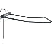 vidaXL Cadre de store électrique avec LED, anthracite, 3,5 x 2,5 m