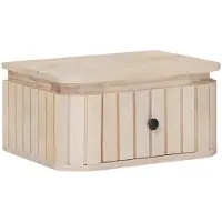 vidaXL Table de chevet faite main Blanc 40 x 30 x 20 cm