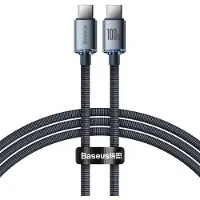Baseus Câble Usb-C Do Usb-C Crystal Shine, 100W, 1.2M (Czarny)