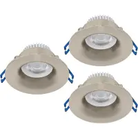 Eglo Lot de 3 spots encastrés Salabate nickel Ø 8.8cm IP65