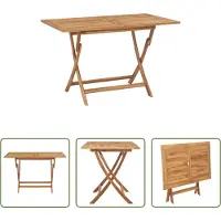 The Living Store Table de jardin pliante 120x70x75 cm teck massif