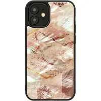 Ikins coque pour Apple iPhone 12 mini rose marbré (Apple iPhone 12 mini), Coque pour téléphone portable, Multicolore, Pink
