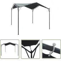 The Living Store Pavilion Tente de réception Abri 3x3 m Acier anthracite