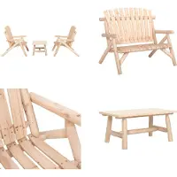 vidaXL 3 pcs. Garden Lounge Set Massivly Sapin - Garden Lounge Set - Garden Lounge Sets - Lounge Set Terrasse