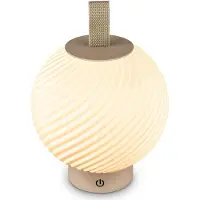 Briloner Lampe de table LED sans fil Ø18x25 cm 2W 150lm 2700K blanc chaud dimmable beige - Lampe de table salon chambre à coucher balcon