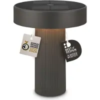 Briloner Lampe de table LED sans fil Ø16x20cm 1W 150lm 3000K blanc chaud solaire anthracite - Lampe de table salon couloir balcon
