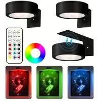 Mormark Lampe décorative LED avec télécommande, aimantée, rechargeable et à intensité variable