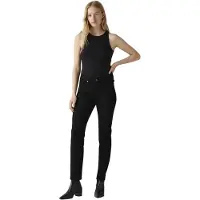 Levi's pour femme. 39250-0122 Jean droit classique noir (31/32), Casuel, Coton, Denim