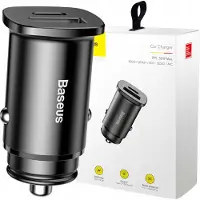 Baseus Square Pps Qc4.0 / Pd3.0 5A 30W Chargeur de voiture (Noir)