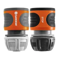 Gardena Kit de raccordement d'arrêt d'eau Premium (Arrêt d'eau, Raccord de tuyau, 13 mm)