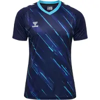 Hummel T-Shirt fonctionnel 'Match Triumph' bleu marine / azur / bleu foncé / blanc