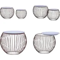 vidaXL Table basse 2 pièces, dorée - Table basse - Tables basses - Table d'appoint - Tables d'appoint