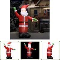 The Living Store Père Noël gonflable avec LEDs Décoration de Noël IP44 4,5 m