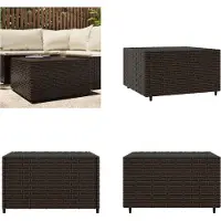 vidaXL Table basse de jardin carrée Marron 50x50x30 cm Poly Rattan - Garten Couchtisch - Garten Couchtische - Gartenmöbel - Terrassenmöbel