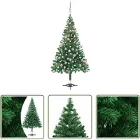 The Living Store Arbre de Noël artificiel éclairage boules 180cm 564 branches
