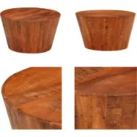 vidaXL Table basse Ø 52x30 cm Bois massif Mango - Table basse - Tables basses - Table d'appoint - Table de salon