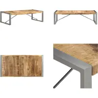 vidaXL Table basse 140x70x40 cm Bois de manguier rugueux - Table basse - Tables basses - Table basse en bois