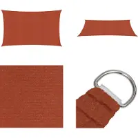 vidaXL Voile d'ombrage 160 g/m² rouge terracotta 2x5 m HDPE - Voile d'ombrage - Protection solaire - Protection contre le vent - Toit solaire