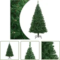 The Living Store Arbre de Noël artificiel avec branches épaisses Vert 210 cm PVC