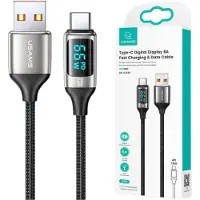 Usams U78 câble tressé Usb-C 1.2Mled 6A Chargement Rapide Blanc/Blanc Sj544Usb02 (Us-Sj544)