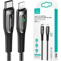 Usams Braided Cable Usb-C To Lightning Smart Power-Off 20W Pd Cable 1.2 M Black/Black Sj518Usb01 (Us-Sj518)