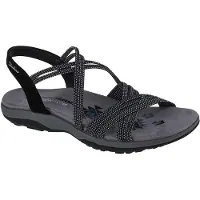 SKECHERS Sandales 'Reggae Slim - Turn It Up' noir