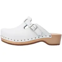 Berkemann RIEMEN TOEFFLER sabot unie blanc à lanières 00402-100 , taille 1 : 44 (9,5)